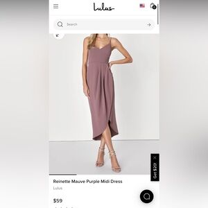 Reinette Lulus Midi dress Mauve